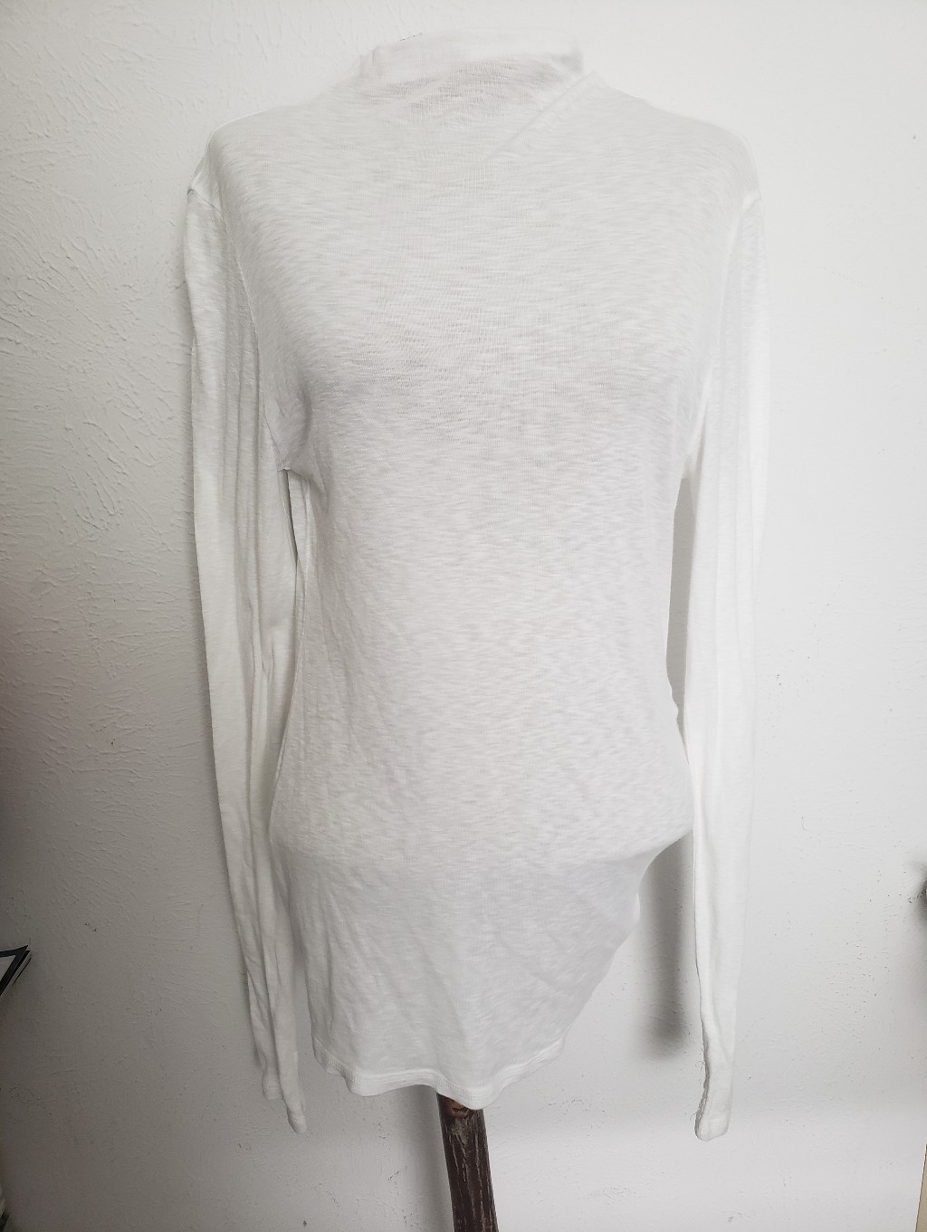 Michael Stars Classic White Long Sleeve Women's Top Os